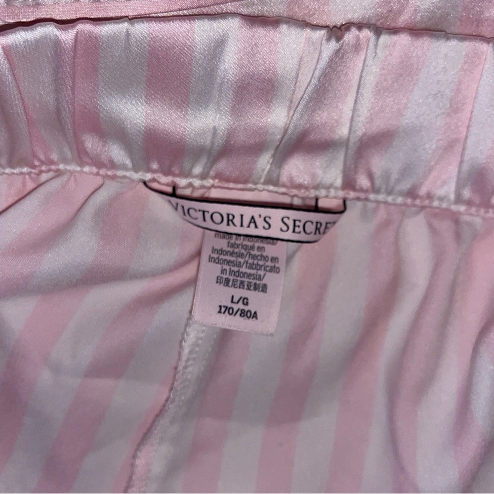 Victoria’s Secret Pink Striped Satin PJ Set - Picture 4 of 4